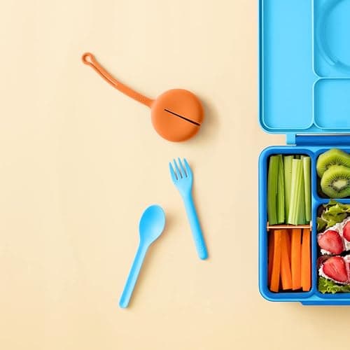 Omie OmieBox Utensil Refill Pack for OmiePod - Matches Capri Blue, Sunrise Orange or Mint Green OmieBox Utensil Set with Case - Reusable, Travel, Lunch Boxes - 3 spoons + 3 forks | PODS NOT INCLUDED thumbnail 2
