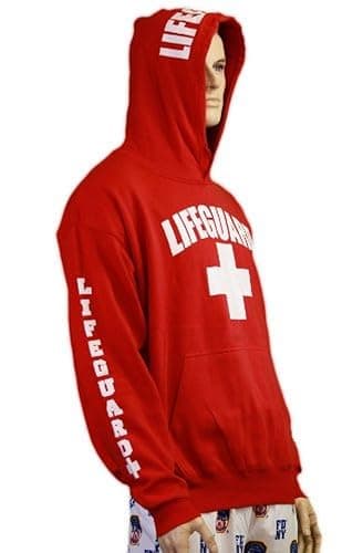 Lifeguard Hoodie Kids Life Guard Sweatshirt Red Small (6-8) thumbnail 2