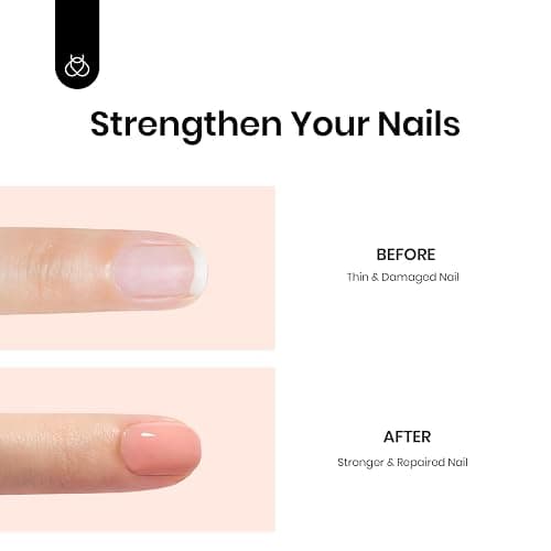 Beetles Nude Color Base Gel Nail Polish, 15ml Rubber Base 5 in 1 Neutral Brown Clear French Tip Color Gel Polish Nail Strengthener Soak Off U V LED Lamp Cure Manicure Design DIY at Home thumbnail 7