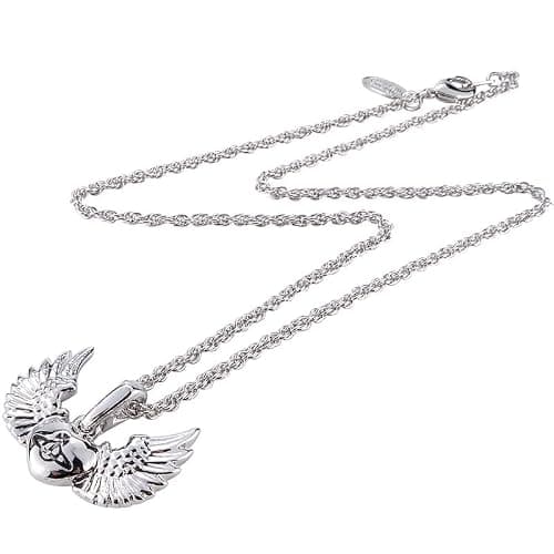ZHAOZHAO Silver Saturn Necklace for Women - Love Heart Universe Planet Pendant, Single Layered, Punk Style thumbnail 2