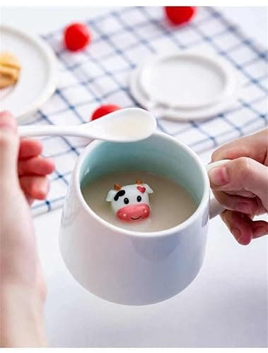 Lemon Park Surprise 3D Coffee Mug Animal Inside 12 oz with Dinosaur,Cute Cartoon Handmade Ceramics Cup,Christmas Birthday Surprise for Friends Family or Kids (Dinosaur) thumbnail 3