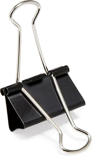 Amazon Basics Sturdy Binder Clips, Office Supplies, Medium 1.25 inches, Document Organizing, Sturdy Steel, Black, 24 Count (2 Pack of 12) thumbnail 8