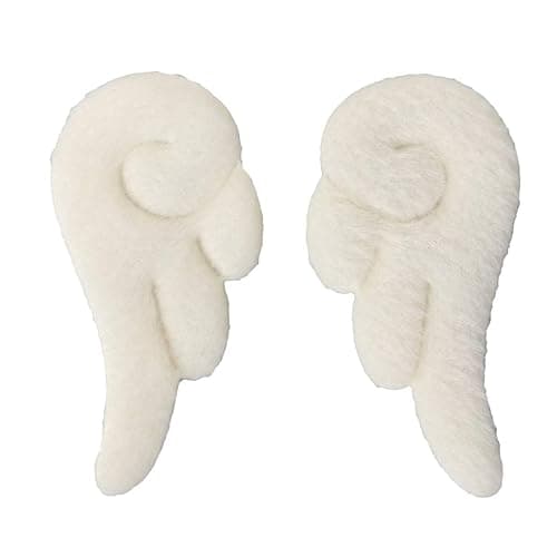 Beaupretty Angel Wings Hair Clips, Cartoon Hair Clips Cute Adorable Hair Barrettes Plush Non Slip Hair Clamps Barrettes for Girls and Women (White) - Image 1