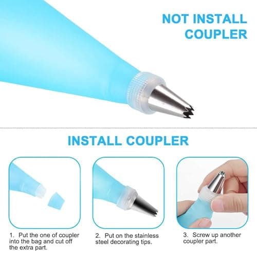 AZOMKER Cake Decorating Kits, Cake Accessories, Baking Accessories, Cake Plate Rotatable, Backset, Cake Rotator, Sprayer Bags Set (255pieces) thumbnail 2