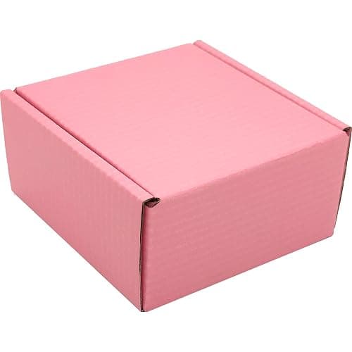 Lmuze Small Pink Shipping Boxes for Small Business Pack of 25-4x4x2 inches Cardboard Corrugated Mailer Boxes for Shipping Packaging Craft Gifts Giving Products - 4"x4"x2"/25-pack - Pink thumbnail 5