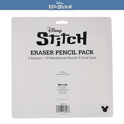 Disney Stitch Eraser & Mechanical Pencil Set – 14-Piece Stationery Pack with 4 Character Erasers & 10 Mechanical Pencils 0.7mm Lead thumbnail 8