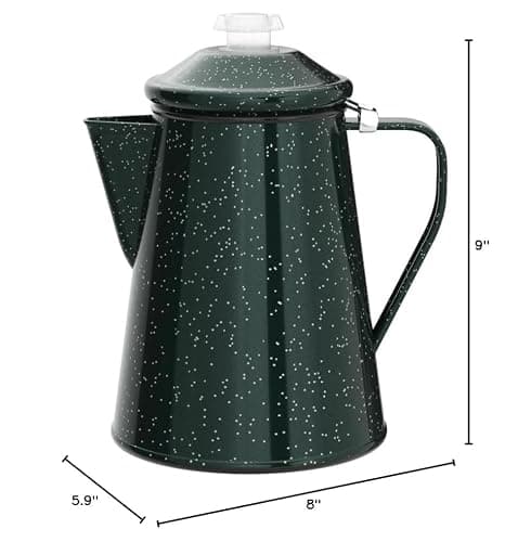 GSI Outdoors Percolator Coffee Pot | Enamelware Campfire Coffee Boiler Kettle for Outdoor Camping Cookware, Cabin, RV, Kitchen, Hunting & Backpacking thumbnail 3