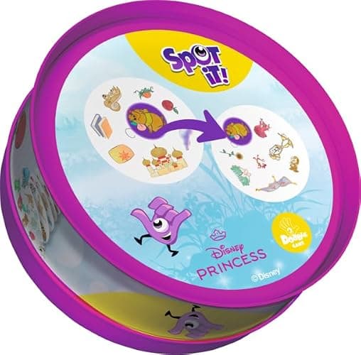 Asmodee Spot It! Disney Princess Card Game (2024 Refresh) - Eco-Sleeve Edition, 5-in-1 Visual Perception Game for Quick Reflexes and Family Fun, Ages 6+, 2-8 Players, 10 Minute Playtime thumbnail 7