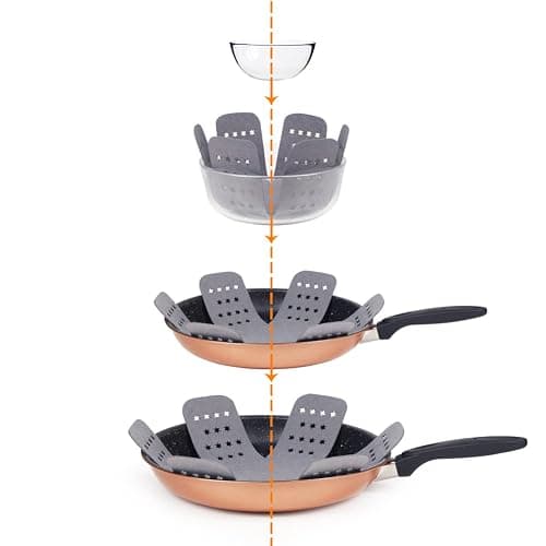 BYKITCHEN Pan and Pot Protectors, Larger & Thicker Pan Protectors with Stars, Set of 6 and 3 Different Sizes, Pot Protectors for Stacking and Protecting Your Cookware thumbnail 8