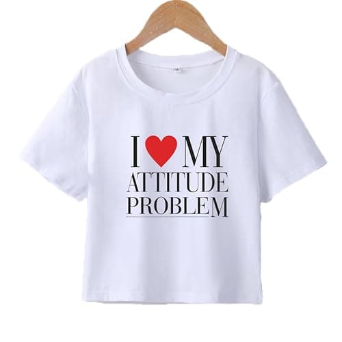 Y2k Baby Tee Shirts for Women Funny Graphic Letter Print Crop Tops Teen E Girl Grunge T-Shirt thumbnail 6