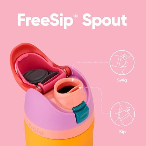 Owala FreeSip Insulated Stainless Steel Water Bottle with Straw for Sports, Travel, and School BPA-Free Sports Water Bottle, 24 oz, Tropical thumbnail 4