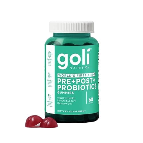 Goli Nutritional Supplement, Pre+Post+Probiotics Gummy - 60 Count - World's First 3-in-1 Gluten-Free, Vegan, Non-GMO, and Gelatin-Free. - Image 1