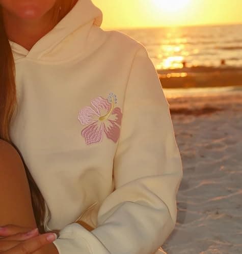 ROAONOCOMO Women Y2K Embroidered Hoodie Floral Graphic Oversized Pullover Hoodie Cute Animal Pocket Hooded Sweatshirts thumbnail 4