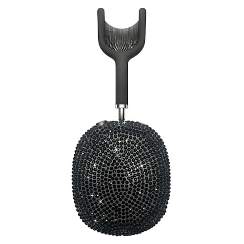 Black Cover for Airpods Max, Bling Rhinestone Apple Headphone Case Sparkling Cute Glitter Airpod pro max Ear Covers Protective Accessories thumbnail 3