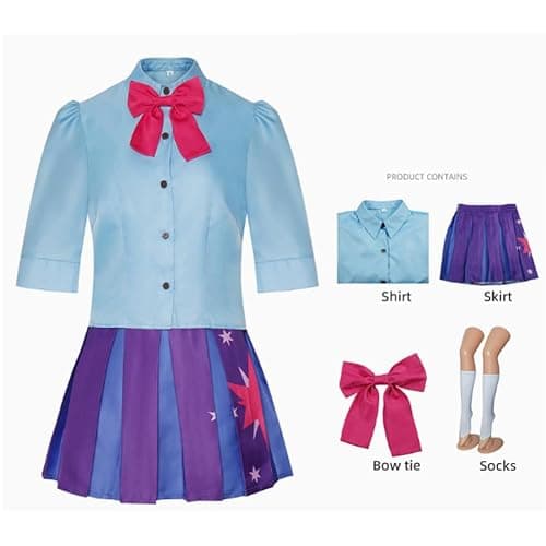Linnektome Twilight Sparkle Costume Uniform Dress Full Set For Women Party Outfit thumbnail 6