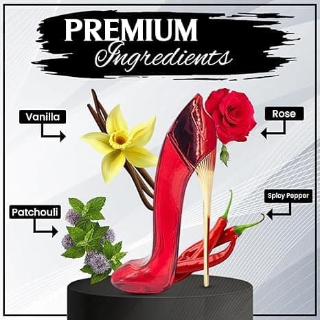 VENEZIO PROFUMO Princess Luxury High Heel Perfume Set, 2.9 oz Eau de Parfum each, 5 Piece Collection in Pink, Blue, Red, Black and Gold thumbnail 2