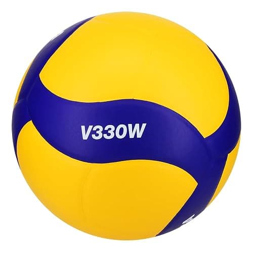 Mikasa V330W, Competition Club Indoor Game Volleyball, Blue/Yellow thumbnail 8