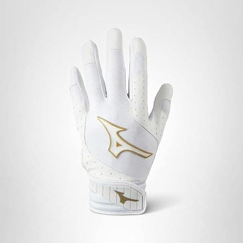Mizuno Finch Softball Padded Batting Gloves | Pair | Adult and Youth | Nonslip Palm | Padded ShockPalm | FlexMesh Back | QuikAdjust Wrist Tab thumbnail 7