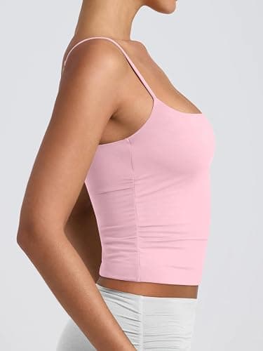 PINKMSTYLE Women's Basic Double Lined Scoop Neck Tank Tops Adjustable Cami Tank Summer Sleeveless Tops thumbnail 6