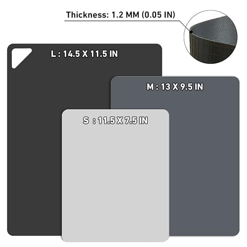 WK Flexible Plastic Cutting Boards Mats for Kitchen, Flexible Non Slip Cutting Mat, Thin Cutting Sheets, BPA Free, Dishwasher Safe, Multi Sizes thumbnail 4