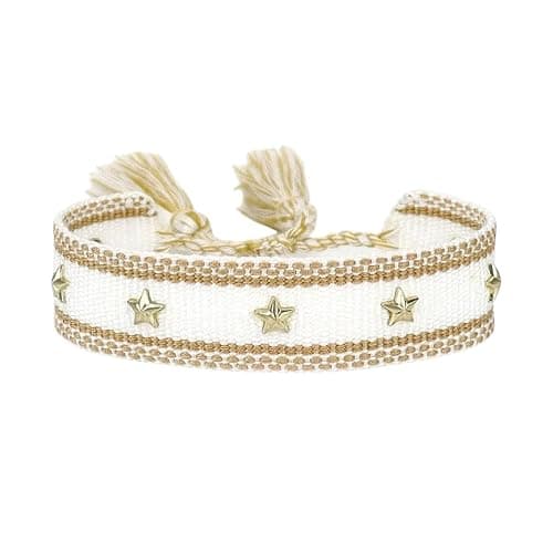 GIEIRNINGI Hand Woven Bracelets Adjustable Studded Stars Bracelet Fashion Jewelry Gifts - Image 1