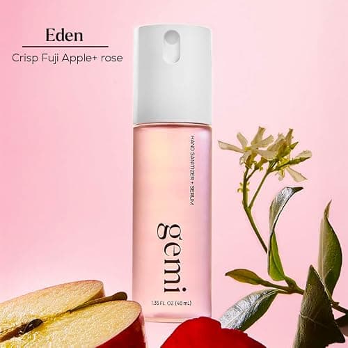 gemi Hand Sanitizer + Serum™ | Eden | Hydrating K-Beauty Formula with Centella, Vitamin B5 & Green Tea | Kills 99.9% of Germs | Fresh Scent with Lavender, Geranium & White Musk | 650 Sprays thumbnail 3