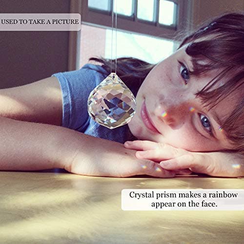 MerryNine 6 Pcs 30mm Clear Crystal Ball Prism Sun Shine Catcher Rainbow Pendants Maker, Hanging Crystals Prisms for Windows, for Feng Shui, for Gift (1.18"/30mm 6Pack) thumbnail 5