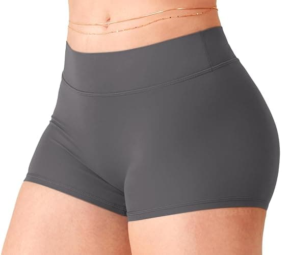 YEOREO Women's Low Rise Biker Shorts 2.5" No Front Seam Zahida Workout Volleyball Gym Yoga Booty Shorts thumbnail 2