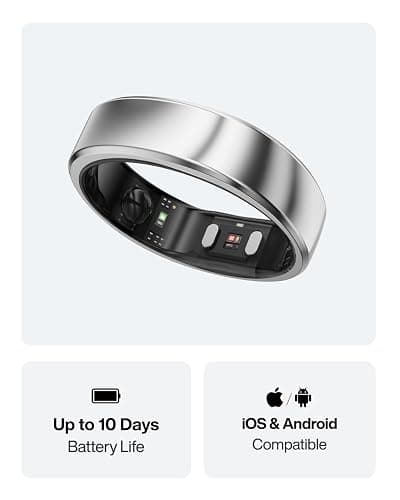 RingConn Gen 2 Air, Ultra-Thin AI Smart Ring, 10-Day Battery Life, Fitness/Sleep/Stress/HR Tracker for Women&Men, No App Fee for Standard Features, iOS & Android Compatible (Size 7, Galaxy Sliver) thumbnail 8