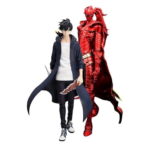 HBGIAY 2pcs Sung Jin Woo and Igris Figure Standing Pose Anime Figures Statue Igris Figura de Sung Jin Woo Figurine Collectibles - Image 1