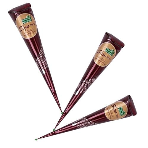 Natural Henna Paste Cones for Hair – 100% Pure & Ready to Use | No Ammonia or Chemicals | Pack of 3 – Dark-Brown, 30g Each Cone thumbnail 5