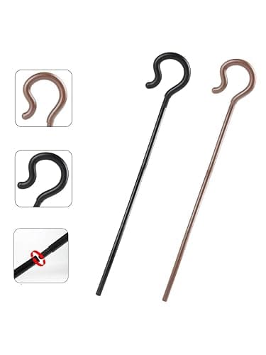 Hansber Easter Shepherd's Staff Hook Prop Costume Tall Walking Cane Stick Crook Staff for Halloween thumbnail 2