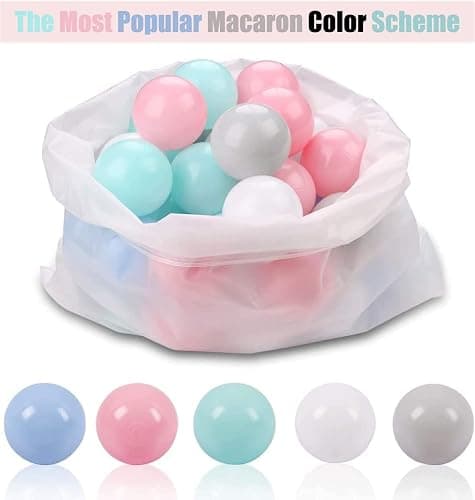 LANGXUN 50 100 200 Soft Plastic Ball Pit Balls for Kids, Gift for Baby Toddler Birthday Christmas, Ball Pit Play Tent, Baby Kiddie Pool Water Toys, Party Decoration thumbnail 2