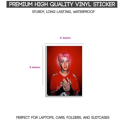 Lil Peep Premium 25 PC Vinyl Stickers Decal Set thumbnail 3
