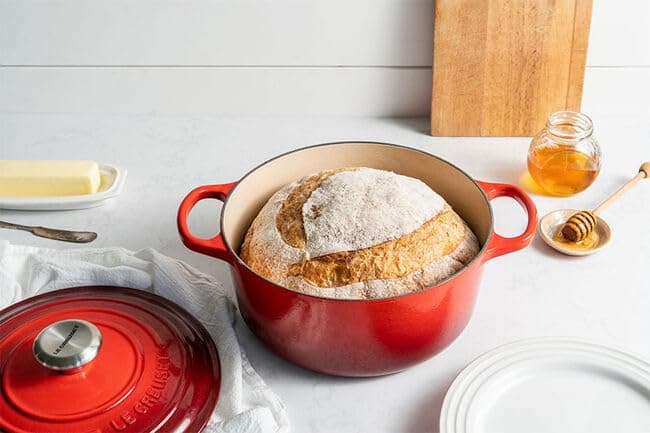 Le Creuset Enameled Cast Iron Signature Round Dutch Oven, 4.5 qt., Cerise thumbnail 6