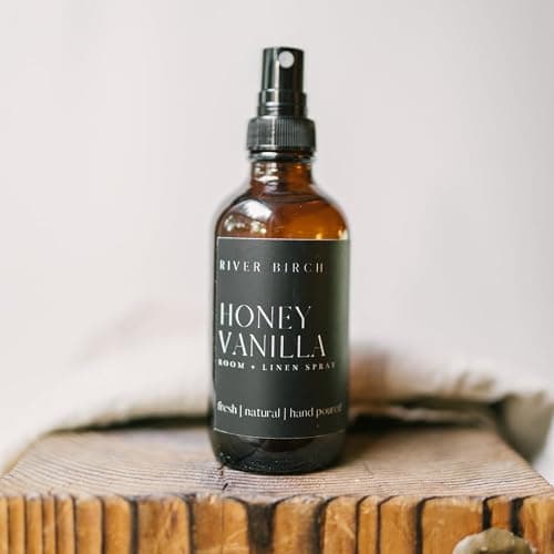 River Birch Luxury Linen and Room Spray - Home Signature Scent Honey Vanilla Room Fragrance Spray - Fragrant Fresh Linen Air Freshener For Bedding - Handmade in Texas - 4 oz Glass Amber Bottle - 4 Fl Oz (Pack of 1) - Honey Vanilla thumbnail 4