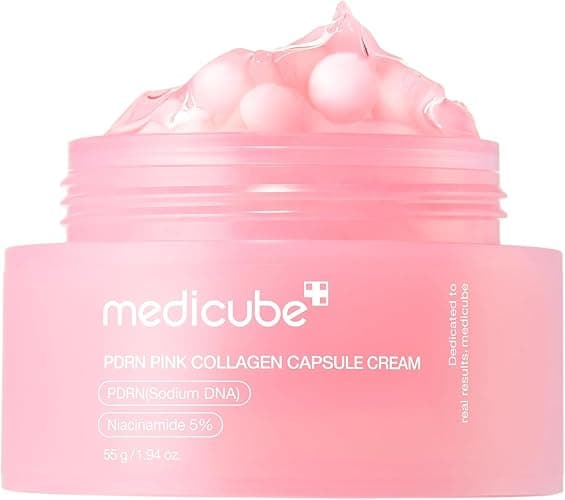 medicube Capsule Cream with Salmon DNA PDRN Pink Collagen | Lightweight Moisture Glow Cream with PDRN, Niacinamide - Uneven Skin Tone & Hydration Care, Korean Skincare, 1.94 oz - Image 1