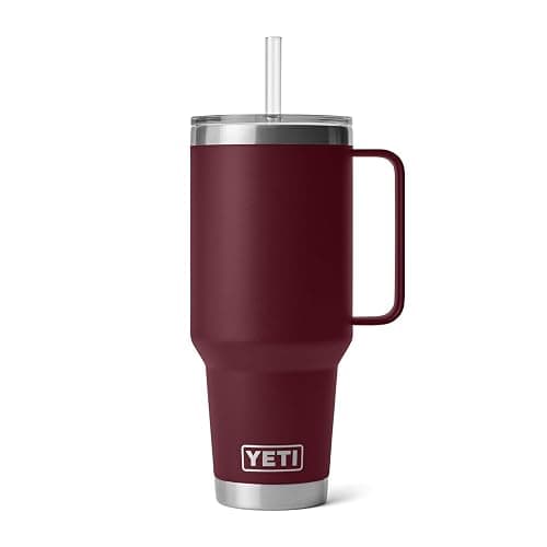 YETI Rambler 42 oz Straw Mug, Vacuum Insulated, Stainless Steel, Wild Vine Red thumbnail 4