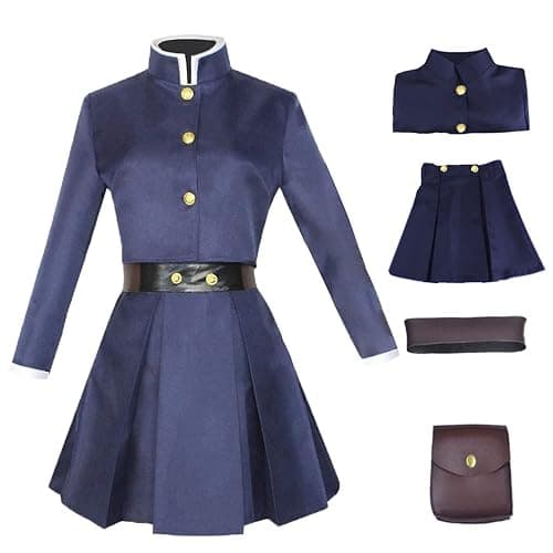 IOPBOT Anime Nobara Kugisaki Cosplay Zenin Maki Uniform Halloween Women Skirts Full Set Waist Bag Coat Skirt Costume - Image 1
