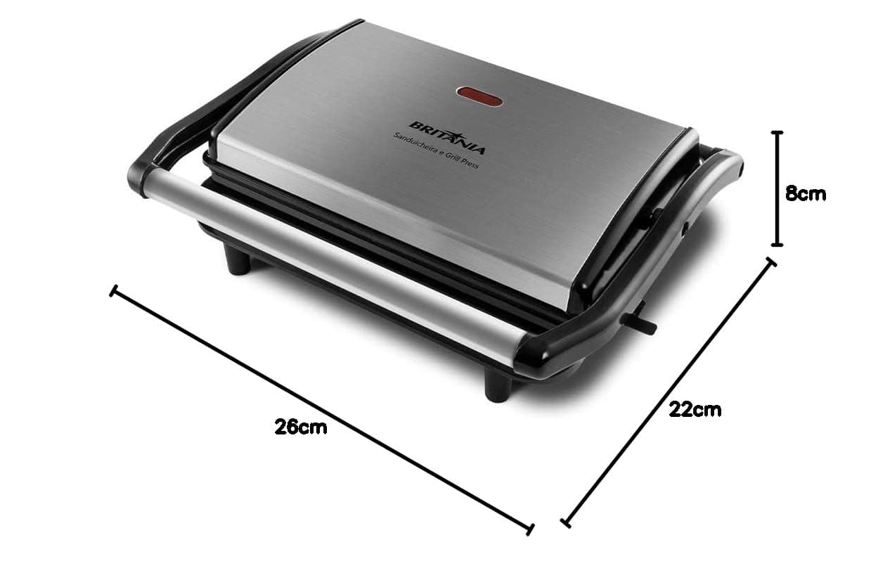 Britânia SANDUICHEIRA E GRILL PRESS 127V, BGR27I thumbnail 8