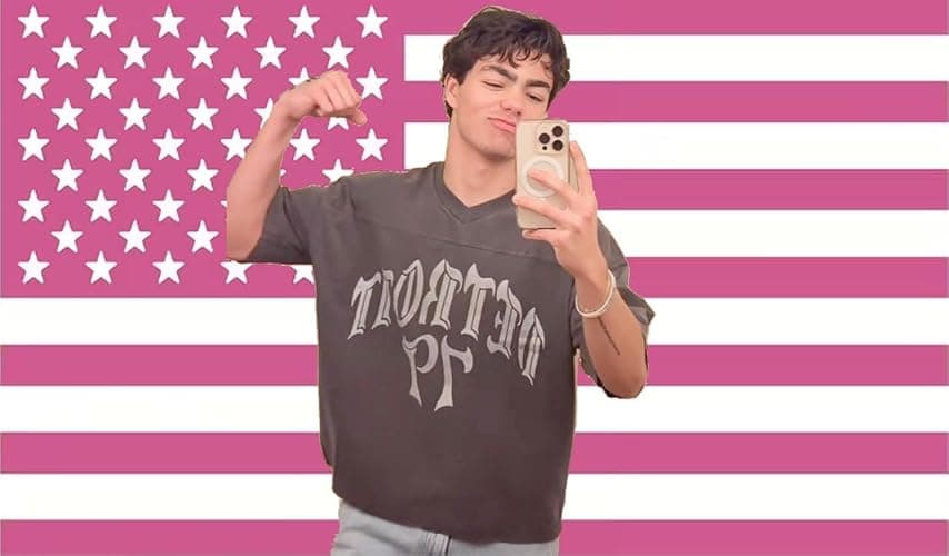 Malachi Barton Flag 3x5 Ft Pink American Flag Tapestry Funny USA Poster – College Dorm Room Decor Wall Art, Bedroom Poster, Outdoor Party Tailgate Yard Flag with 4 Brass Grommets #2 - Image 1