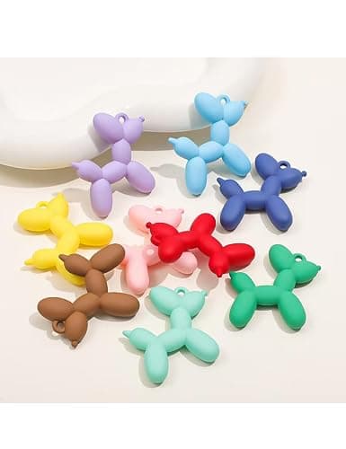 FANEVER Jelly Balloon Dog Keychain Bulk for Women Teen Girls Cute Designer Bag Charm for Backpack Purse Tote Handbag Bookbag thumbnail 5