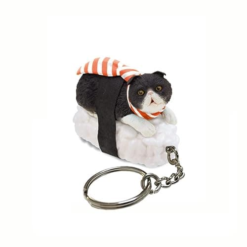 Sushi Cat Clever Idiots Nekozushi Keychain - Blind Box Includes 1 of 5 Collectable Figurines - Features a Detachable Keyring (Version 1) thumbnail 5