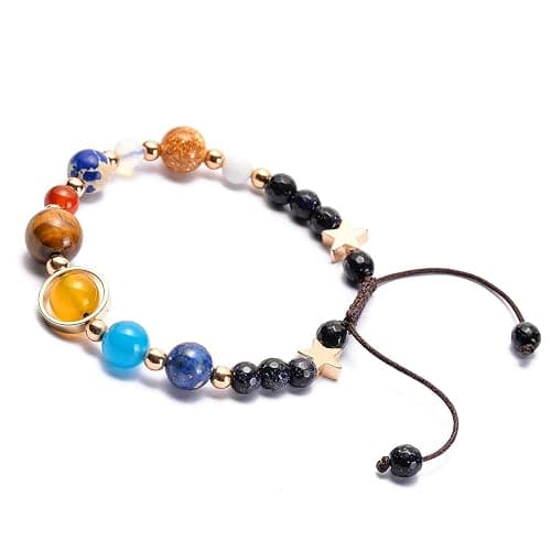 GelConnie Universe Galaxy Bracelet Solar System Bracelet The Eight Planets Guardian Star Bracelet Adjustable Stretch Bracelet Stone Beads Bracelet Meditation Relax Bangles Healing Gift for Women Men thumbnail 6