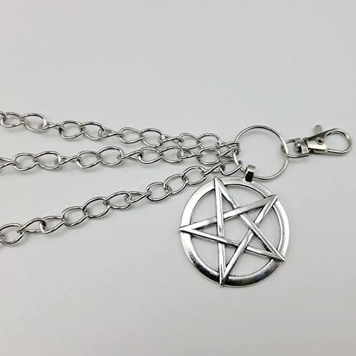Punk Pants Chain, Pentagram Keychains for Men Women Jean Trouser Biker Chains Jewelry Gothic Rock Emo Accessories thumbnail 3