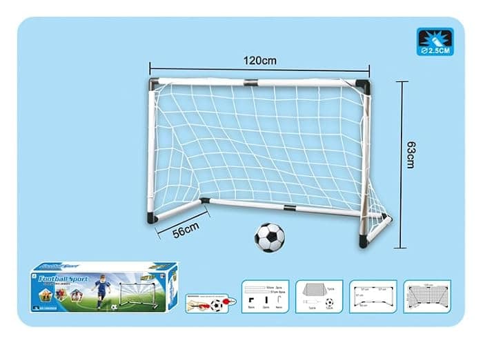 WY8 Kids Football Goals Junior Soccer Football Goals Nets, football goals for kids Children Junior Fun Football Training Practice 120CM thumbnail 2