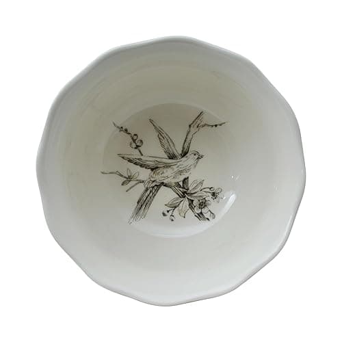 222 Fifth Adelaide 16-Piece Traditional Antique White Porcelain Dinnerware Set – Service for 4, Romantic Bird & Floral Design, for Everyday Dining & Entertainment, Microwave & Dishwasher Safe thumbnail 9