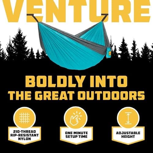 Wise Owl Outfitters Camping Hammock – 500lbs Portable Hammock with Tree Straps - Travel, Backpacking, Hiking, Outdoors Camping Gear - Single or Double thumbnail 3