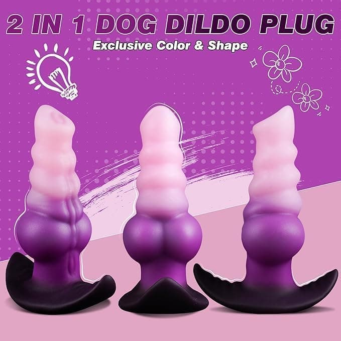 6.3" Large Butt Plug, Dildo Anal Plug with Big Knot, Huge Buttplug Silicone Anal Sex Toys, Anal Monster Dog Dildo, Adult Toy for Men Women thumbnail 5