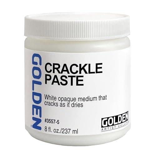 GOLDEN Crackle Paste, 8 fl. oz. Jar, Professional Acrylic Paste Medium, Opaque - Image 1